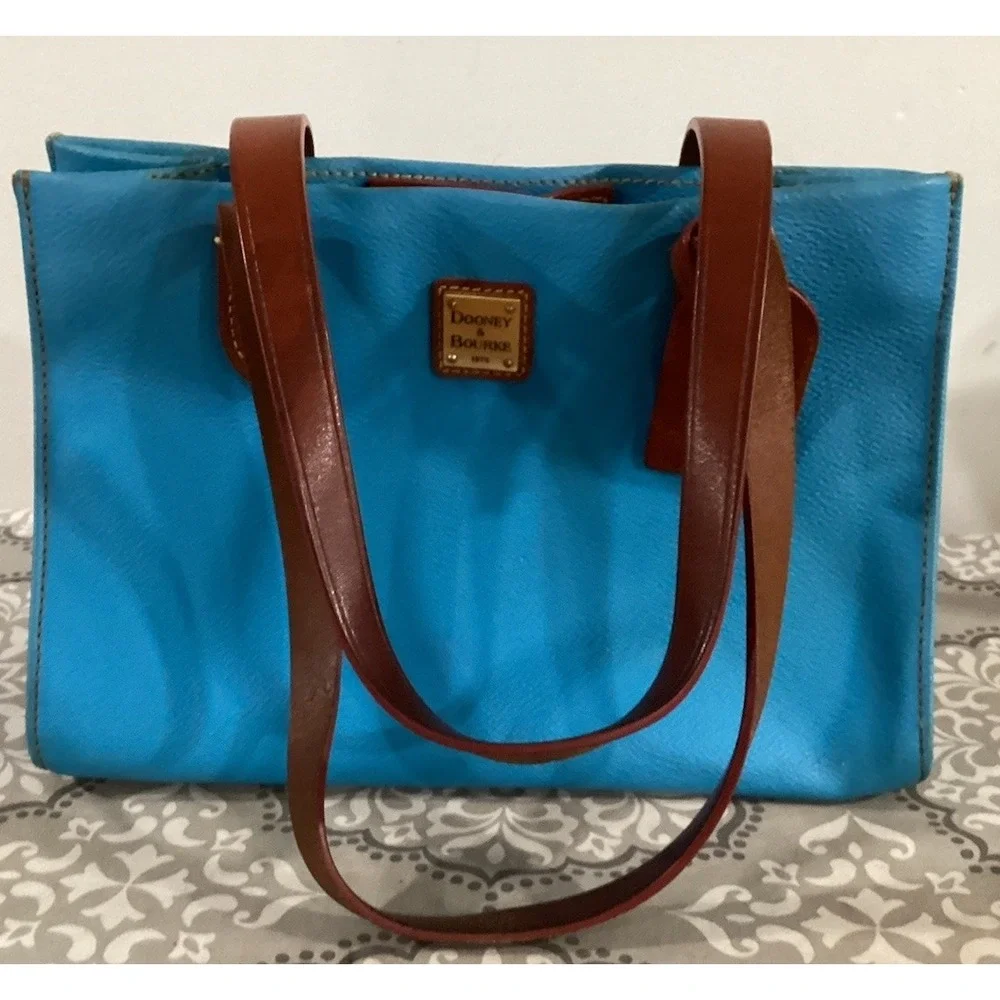 Dooney and Bourke Blue  Pebble Grain Leather Handbag